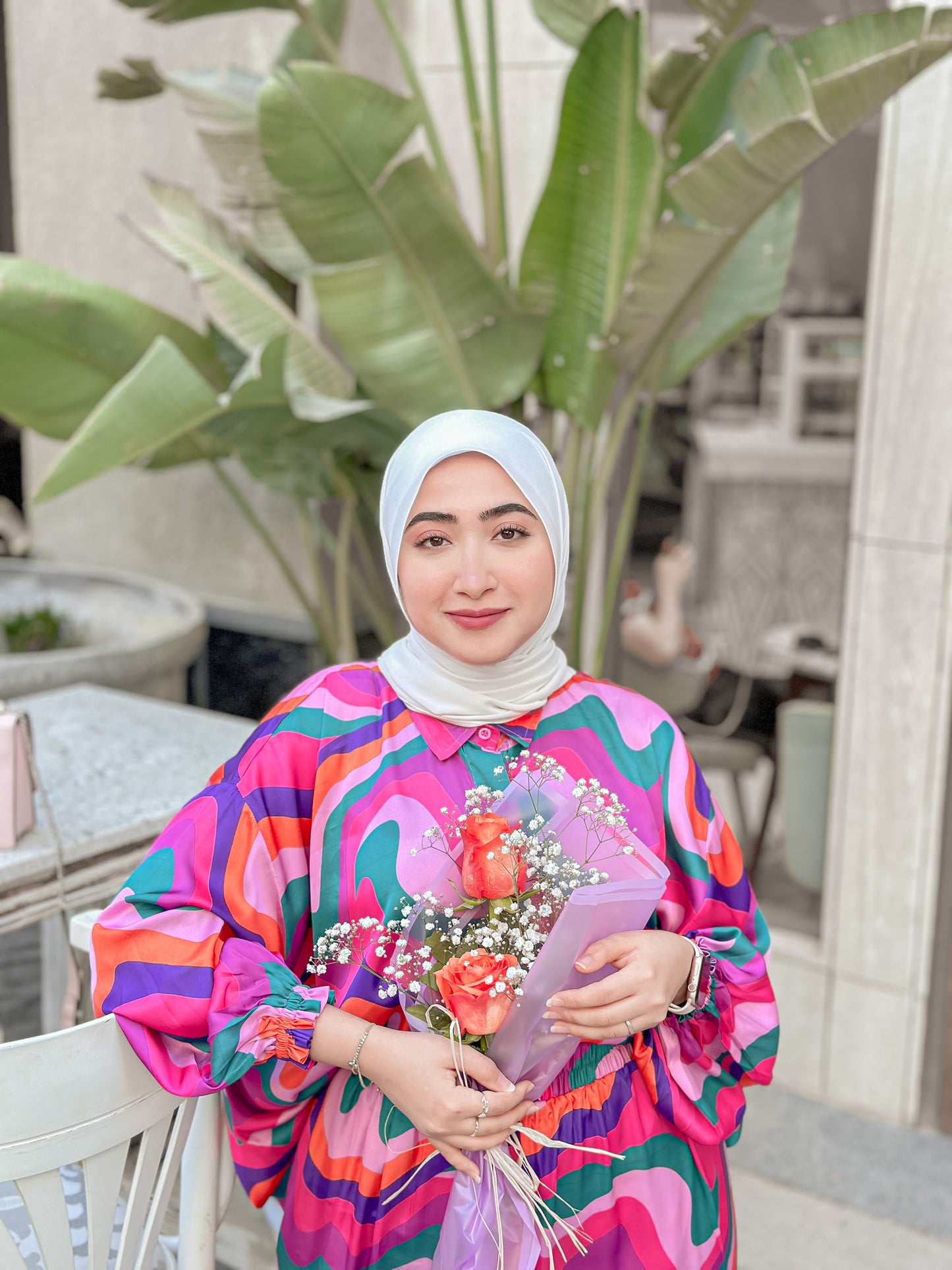 saten oversized power puff set